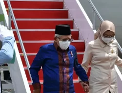 Transit di Maluku, Wapres Ma’ruf Amin Disambut oleh Tarian Selamat Datang “Lenso Sawat”