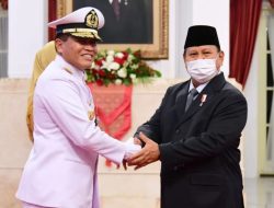 Menhan Prabowo Subianto Hadiri Pelantikan Kasal oleh Presiden RI di Istana Negara
