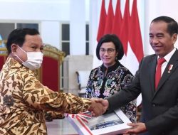 Menhan Prabowo Subianto Menerima DIPA Tahun 2023 dari Presiden Joko Widodo