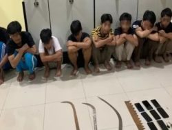 Bawa Sajam, Sembilan Remaja Digiring ke Mapolres Bekasi Kota