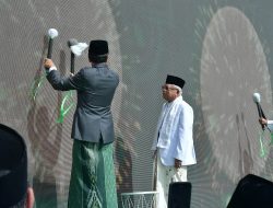 Dampingi Presiden, Wapres Ma’ruf Amin Hadiri Resepsi Puncak 1 Abad NU di Stadion Gelora Delta Sidoarjo