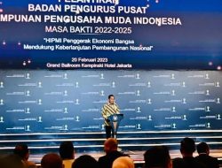 Lantik BPP HIPMI, Presiden Joko Widodo: Pengalaman di Lapangan Bentuk Pribadi Pengusaha yang Tangguh