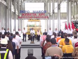 Presiden Joko Widodo Resmikan Jalur Kereta Api Makassar-Parepare dan Depo Kereta Api Maros
