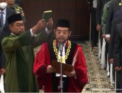 Presiden Joko Widodo Hadiri Pengucapan Sumpah Anwar Usman dan Saldi Isra sebagai Ketua dan Wakil Ketua MK Periode 2023-2028