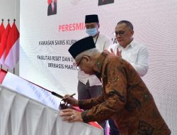 Wapres Ma’ruf Amin Resmikan Kawasan Sains Kurnaen Sumadiharga BRIN sebagai Fasilitas Riset dan Inovasi Produk Halal Berbasis Maritim Nasional