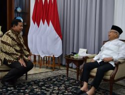 Menhan Prabowo Subianto Silaturahmi Lebaran ke Wapres Ma’ruf Amin