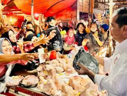 Kunjungi Pasar Natar Lampung, Presiden Joko Widodo Tinjau Harga Komoditas Pangan