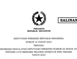 Keppres Perubahan Cuti Bersama Bagi ASN