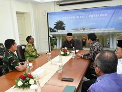 Pertemuan dengan Menkopolhukam dan Panglima TNI, Wapres Ma’ruf Amin Terima Laporan Penyelesaian Polemik Al-Zaytun dan Pembebasan Pilot Susi Air