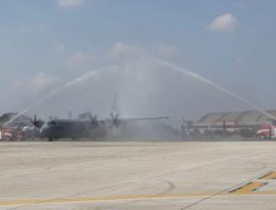 Pesawat Ketiga C-130J Super Hercules A-1343 Tiba di Lanud Halim Perdanakusuma