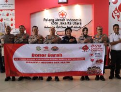 Peringati HUT Humas Polri ke-72, Polres Kepulauan Seribu Berpartisipasi Bakti Sosial Donor Darah