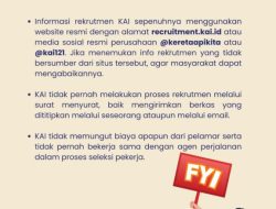 KAI Imbau Masyarakat Waspadai Penipuan Berkedok Rekrutmen