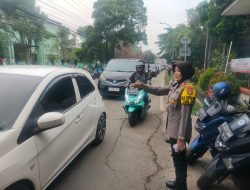 Kapolsek Bantargebang Kegiatan Monitoring Pengamanan Aksi Solidaritas Bela Palestina di Mustika Jaya