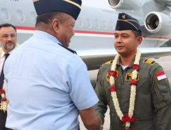 Kemhan Menerima Kedatangan Pesawat Falcon 8X A-0801