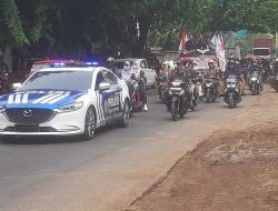 Polsek Bekasi Timur Pengamanan dan Pengawalan Kegiatan Kirab Pemilu 2024 di Dapil 3 Wilayah Rawalumbu