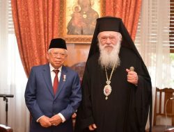 Wapres Ma’ruf Amin Ma’ruf Amin dan Uskup Agung Athena Ieronymos II Sepakat Selesaikan Konflik di Gaza Dengan Damai