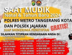 Jamin Keamanan dan Kenyamanan Mudik Nataru 2024, Polisi Buka Layanan Titip Kendaraan Gratis di Tangerang