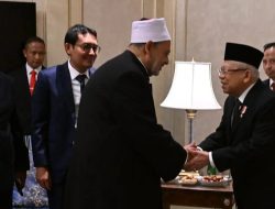 Bertemu Grand Syaikh, Wapres Ma’ruf Amin Ingatkan Perlunya Kesatuan Suara Penyelesaian secara Adil Konflik di Gaza
