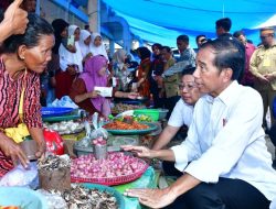 Presiden Joko Widodo Tinjau Stabilitas Harga di Pasar Lacaria