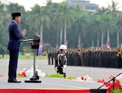 Presiden Jokowi Pimpin Upacara Peringatan Ke-78 Hari Bhayangkara di Monas