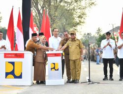 Presiden Jokowi Resmikan Infrastruktur Jalan di Lampung Utara, Percepat Mobilitas Barang dan Orang