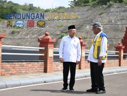 Resmikan Bendungan Cipanas, Wapres Ma’ruf Amin Minta Dongkrak Pertumbuhan Ekonomi Lokal