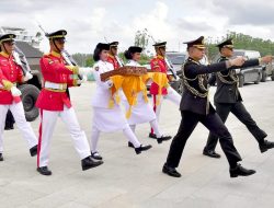 Kirab Duplikat Bendera Merah Putih dan Teks Proklamasi Tiba di Istana Negara IKN