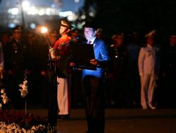 Presiden Jokowi Pimpin Apel Kehormatan dan Renungan Suci di Taman Kusuma Bangsa IKN