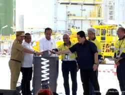 Presiden Joko Widodo Resmikan Smelter Tembaga dan Pemurnian Logam Mulia Milik PT Amman Mineral Internasional Tbk di Sumbawa Barat