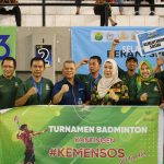 AllReleaseID – Peringatan HUT KORPRI Ke-53, Kemensos Kirim 10 Orang Perwakilan pada Laga Turnamen Bulutangkis di Makassar